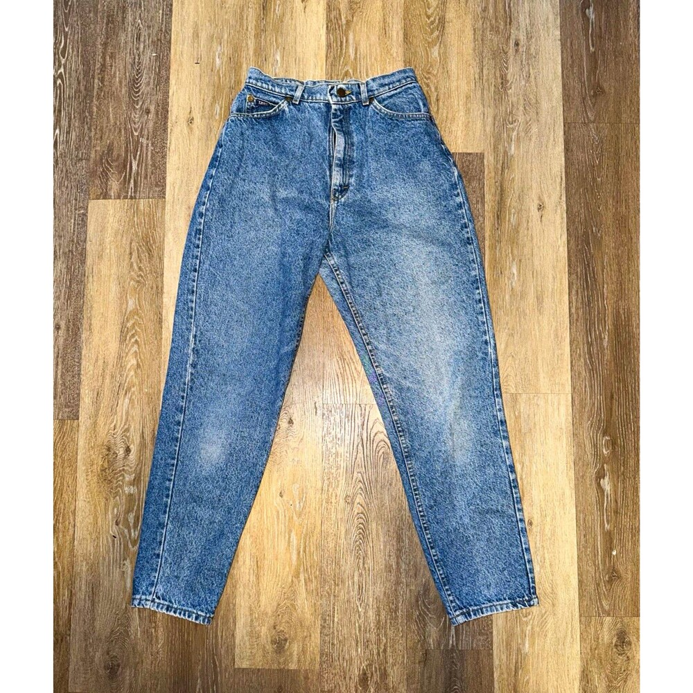 Lee Women’s Mom Jeans Size 26x28 Blue Medium Wash High Rise Denim.